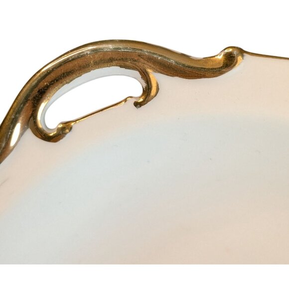 Noritake Azalea Bon Bon Dish 6.5" Floral Design Gold Handle Morimura mark - Picture 4 of 13